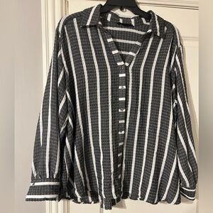 Jane & Delancey Womens 3x Button Down Blouse Top